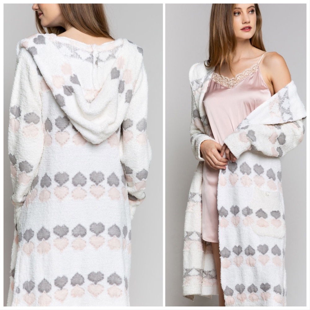 POL Sweetheart Berber Fleece Long Cardigan Robe - Picture 8 of 11